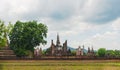 Tourists are using smartphones to take pictures.Sukhothai Historical Park It is an important temple of Sukhothai. Inside there is