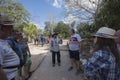 Tourists at the Uxmal -Yucatan -Mexico 299 Royalty Free Stock Photo