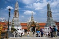 Tourists from various countries visit the Grand Palace