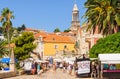 Tourists and vendors - Hvar