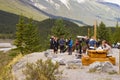 Tourists viewing Columbia Glacier