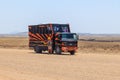 Tourists viewing game from an safari vehicle.Tropic of Capricorn. Namibia Royalty Free Stock Photo