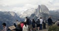 Tourists Viewing Half Dome - Editorial