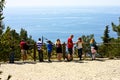 Tourists on viewing platform. Alanya