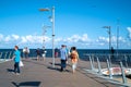 Tourists on a viewing platform in Rewal