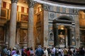 Tourists visit the ancient Roman Pantheon Royalty Free Stock Photo