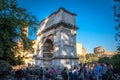 Tourists visit Arch of Constantine