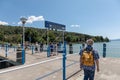 Tourists visit the Isola Maggiore of Lake Trasimeno