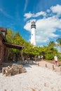 Tourists visit the lighthouse at Key Biscayne