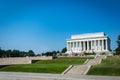 Tourists visit the Lincoln Memorial in Washington DC USA