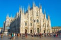 Tourists visit Milan Cathedral, Italy Royalty Free Stock Photo