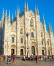 Tourists visit Milan Cathedral, Italy Royalty Free Stock Photo