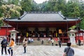 Tourists visit of the Nikko Futarasan Shrine a UNESCO world heritage site in Nikko at autumn, Japan. Royalty Free Stock Photo