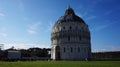Tourists visit Piazza dei Miracoli, one of the most famous monument place in Italy