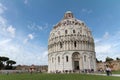 Tourists visit Pisa Baptistry of St. John