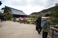 Tourists visit Tenryu-ji in Kyoto, Japan Royalty Free Stock Photo