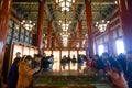 Tourists Visit Tienanmen Hall.