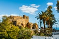 Tourists visit Virgen de la Pena chapel Virgin of the Rock in Mijas. Andalusia, Spain