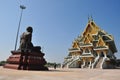 Tourists visit Wat Khun Inthapramun, Ang Thong Province, Thailand.