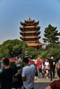 tourists visit yellow grane tower park in Wuhan city china Royalty Free Stock Photo