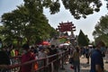 tourists visit yellow grane tower park in Wuhan city china Royalty Free Stock Photo