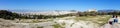 Tourists visiting the Acropolis and Athens city panorama