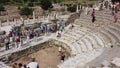 Tourists visiting the ancient city of Ephesus, Turkey