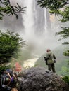 Tourists visiting Angel Falls (Salto Angel), Venezuela