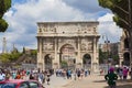 Tourists visiting Arch of Constantine