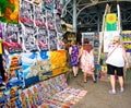 Tourists visiting an art fair in Havana Royalty Free Stock Photo