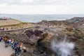 Tourists visiting the blowhole in Kiama, NSW, Australia