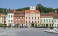 Tourists visiting Brasov historic quarter Royalty Free Stock Photo