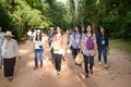 Tourists visiting Cambodia.