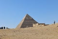 tourists visiting chefren pyramid the second largest of the ancient egyptian pyramids of Giza Royalty Free Stock Photo