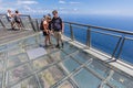 Tourists visiting the cliffs of Gabo Girao at Madeira Island