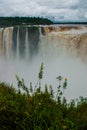 Tourists visiting the Devil s throat waterfall in the Iguazu Falls, one of the seven natural wonders of the world. Missions,