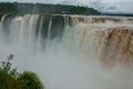 Tourists visiting the Devil s throat waterfall in the Iguazu Falls, one of the seven natural wonders of the world. Missions, Royalty Free Stock Photo