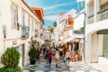 Tourists Visiting Downtown Cascais City A Cosmopolitan Center And Major Tourist Attraction Located On Portuguese Riviera