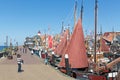 Tourists visiting the fishing days of Urk, the Ne
