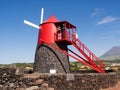 Flemish inspired windmill, Pico Island, Azores Royalty Free Stock Photo