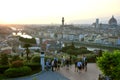 Tourists visiting Florence city , Italy Royalty Free Stock Photo