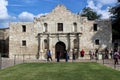 Tourists Visiting The Historic Alamo in San Antonio, Texas Royalty Free Stock Photo