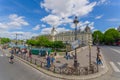 Tourists visiting Ile de la Cite island in Paris