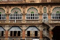 Tourists visiting the Interiors of the historic grand Mysore palace also called Amba Vilas palace