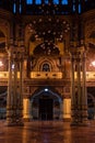 Tourists visiting the Interiors of the historic grand Mysore palace also called Amba Vilas palace