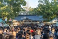 Tourists visiting Kato Shrine in New Year holiday