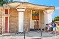 Tourists visiting Knossos palace. Crete, Greece Royalty Free Stock Photo