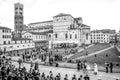 Tourists visiting Lucca during the Lucca Comix