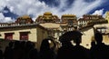 Tourists visiting songzhanlin Tibetan temple at Shangri-la