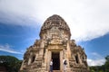 Tourists are visiting Phimai historical park